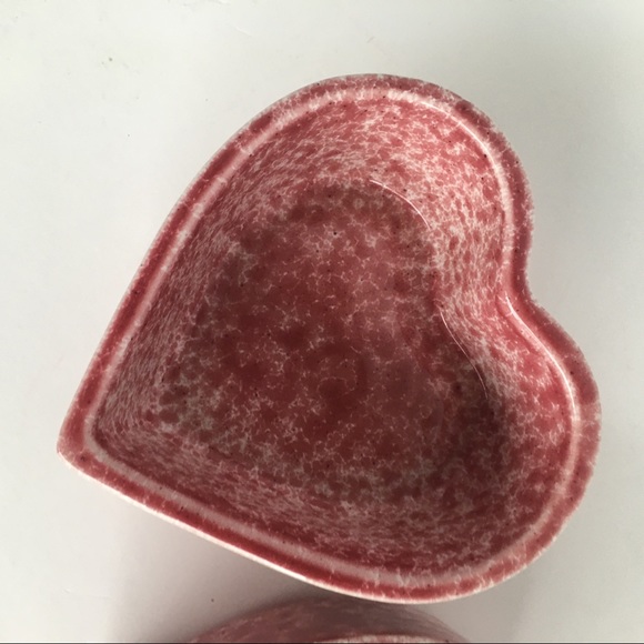 Coche Stoneware Heart Ramekins Pink White Spatter Portugal 2 Ceramic bakeware - Picture 11 of 15